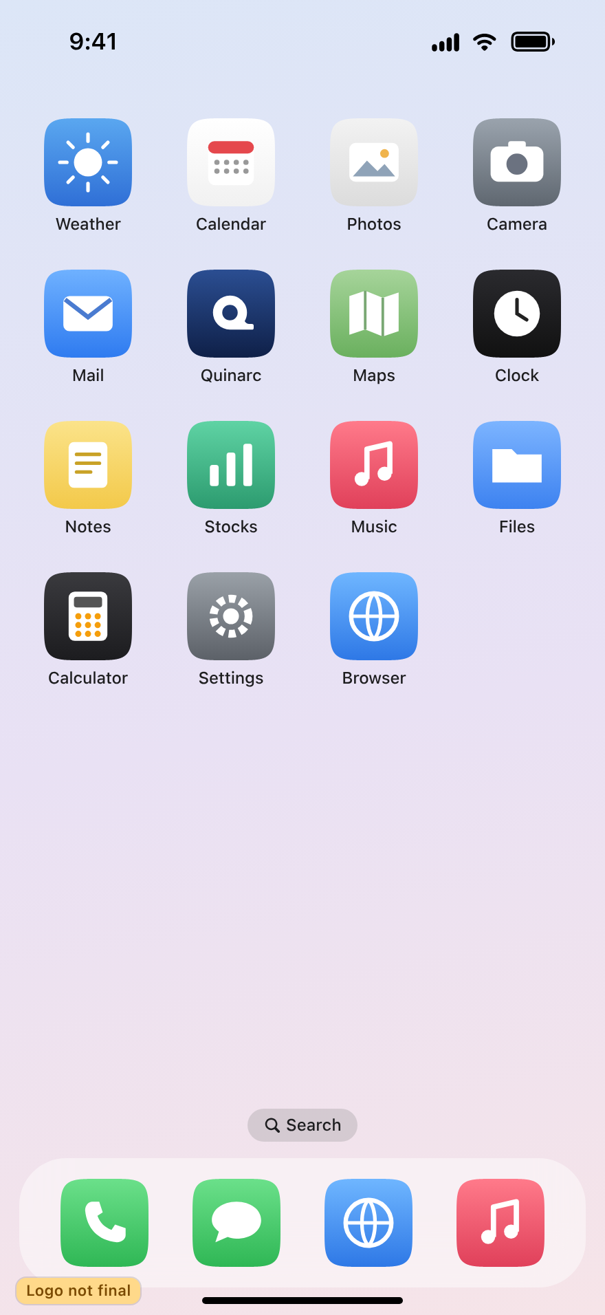 App icon on the iPhone, light