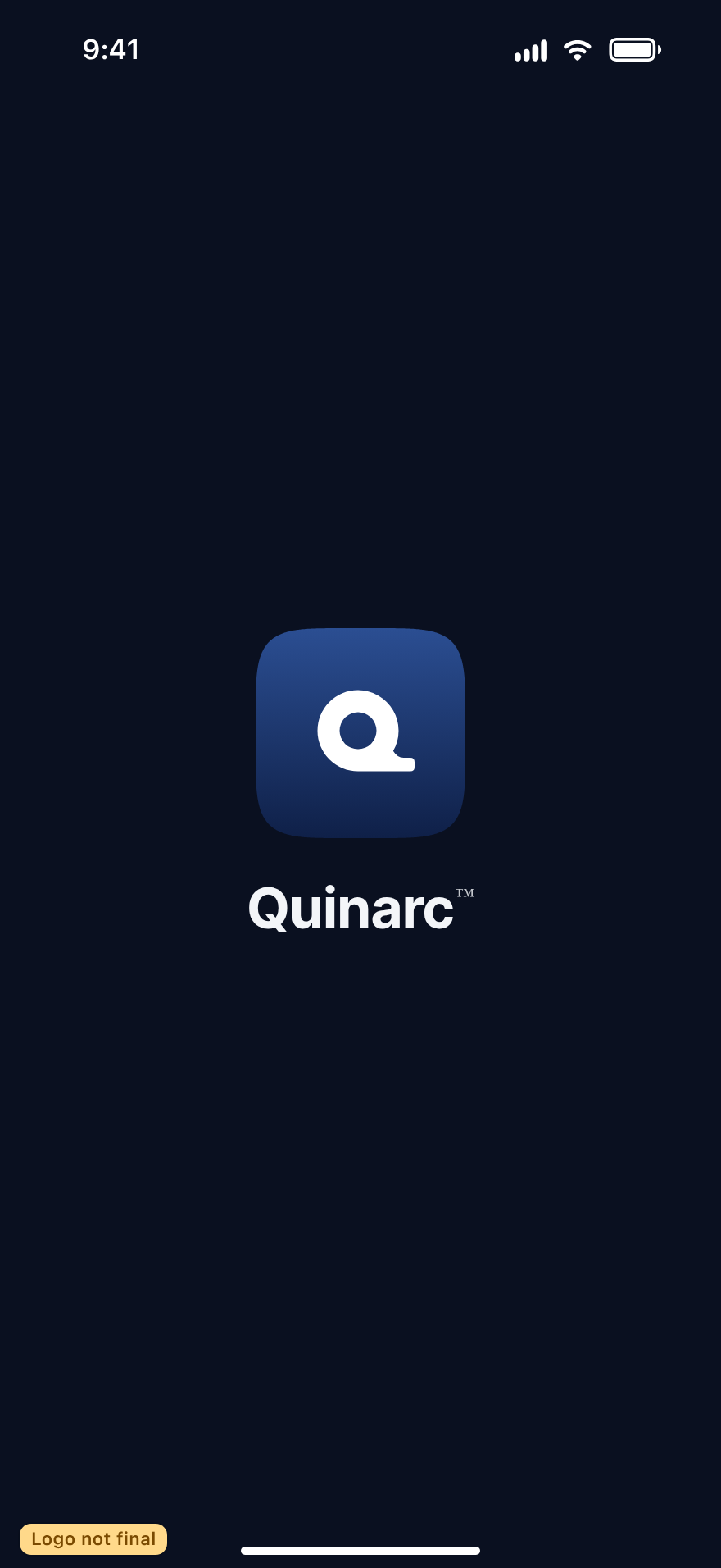Launch screen, dark