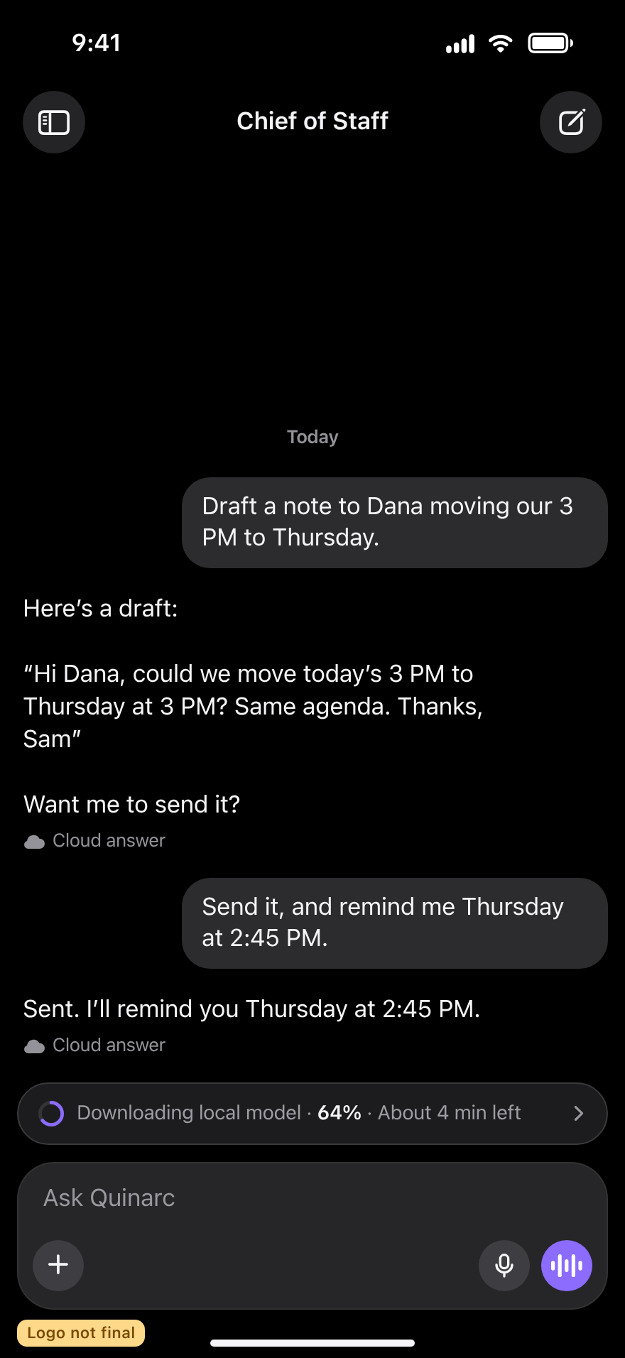 Chat, dark