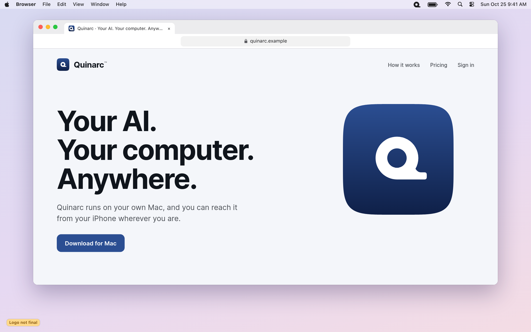 Website hero, light
